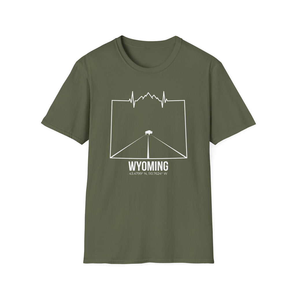 Wyoming Bison Coordinates T-Shirt