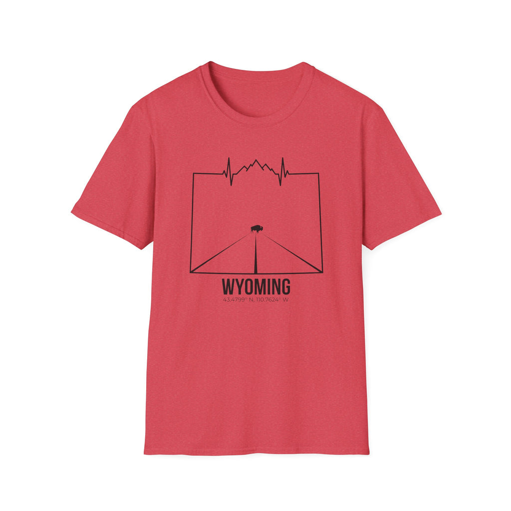 Wyoming Bison Coordinates T-Shirt