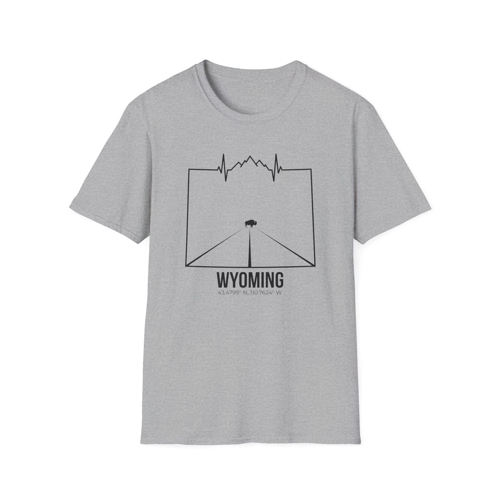 Wyoming Bison Coordinates T-Shirt