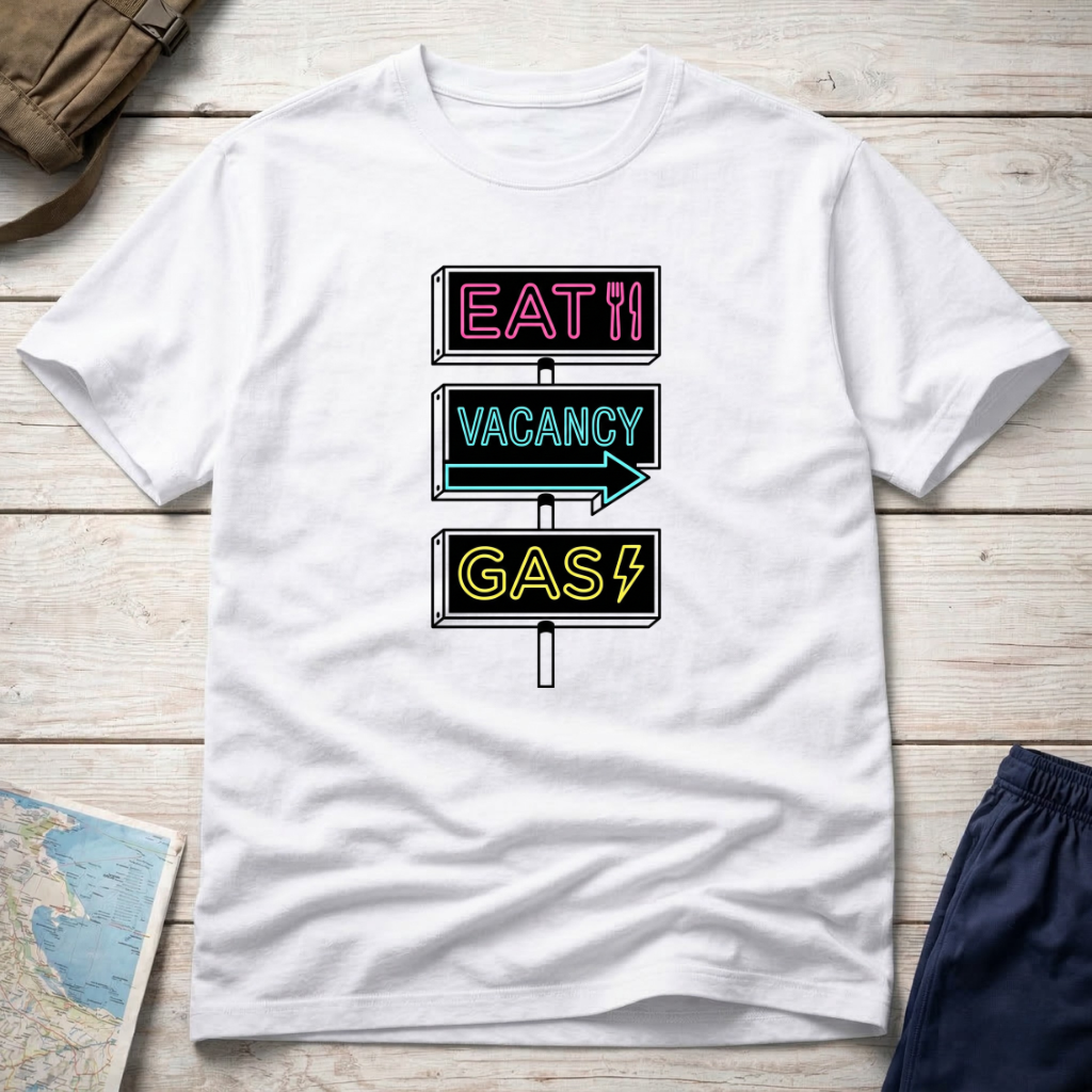 Neon Road Sign T-Shirt